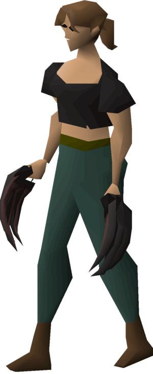 Corrupted dragon claws equipped female.png