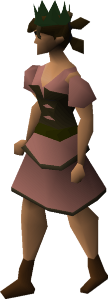 File:Dark green partyhat equipped female.png