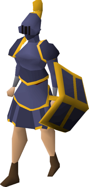Mithril gold-trimmed set (sk) equipped.png