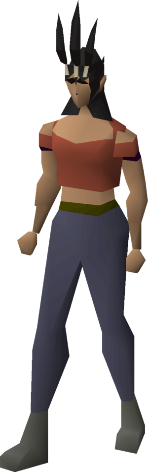 Chompy bird hat (forester) equipped female.png