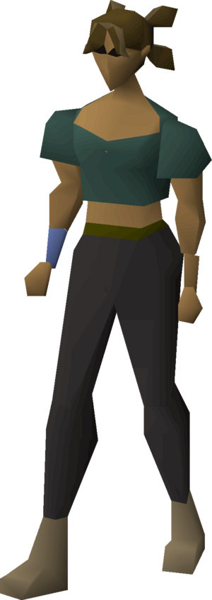 Villager armband (yellow) equipped female.png