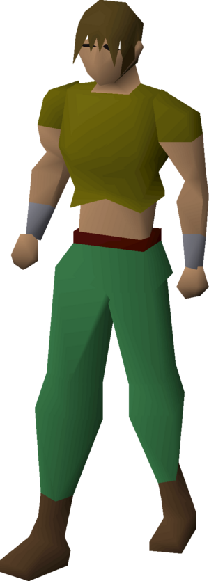 Woven top (brown) equipped male.png