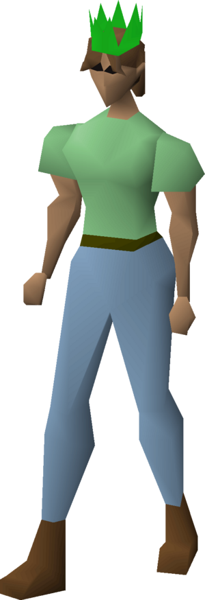 Green partyhat equipped female.png