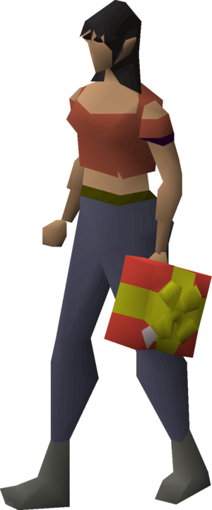 Secret santa present (red) equipped female.png