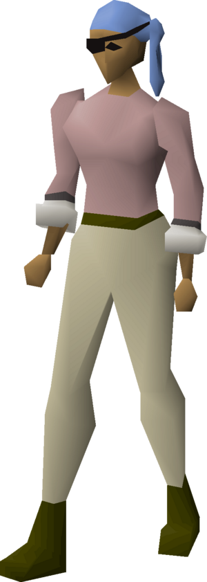 Bandana eyepatch (blue) equipped female.png