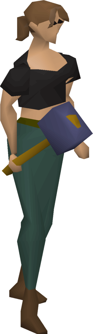 Mithril warhammer equipped female.png