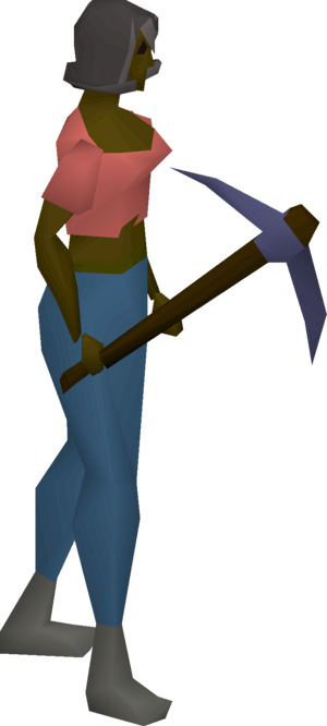 Mithril pickaxe equipped female.png