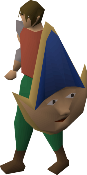 Blue gingerbread shield equipped.png