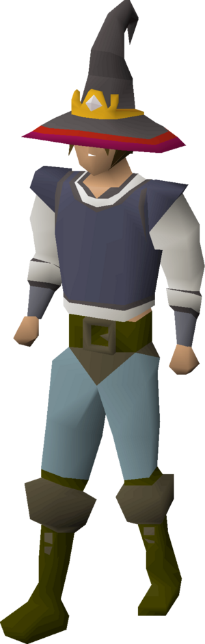 Hat of the eye (red) equipped male.png
