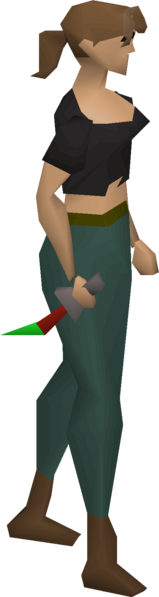 File:Dragon dagger(p) equipped female.png