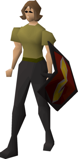 Rune kiteshield (Zamorak) equipped female.png