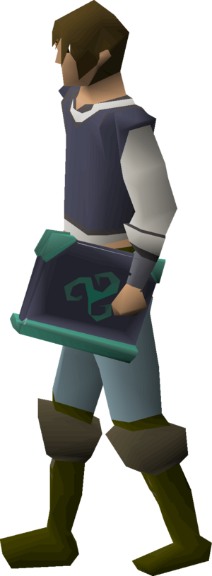 Arcane grimoire (Shattered Relics League) equipped male.png