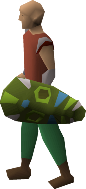 Broodoo shield (poison) equipped.png