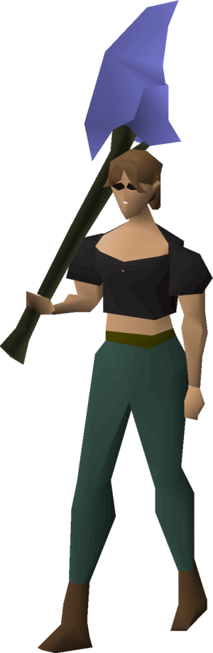 Soulreaper axe (beta) equipped female.png