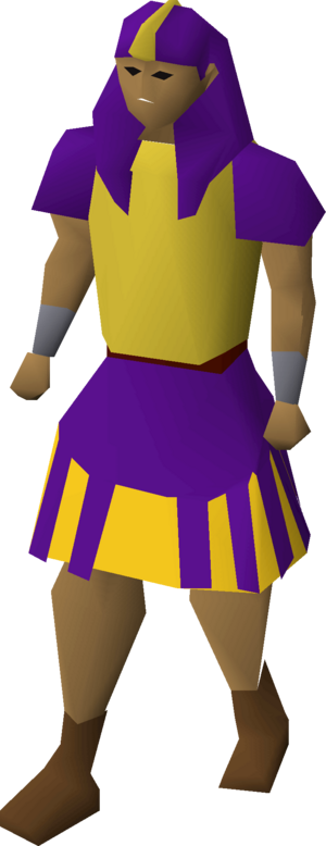Purple menaphite robes with kilt equipped male.png