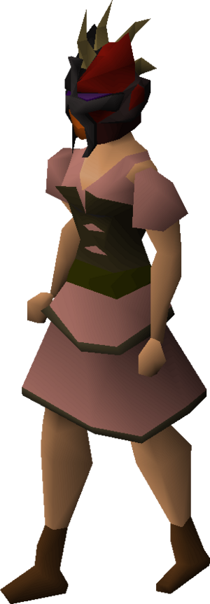 Red slayer helmet (i) equipped female.png