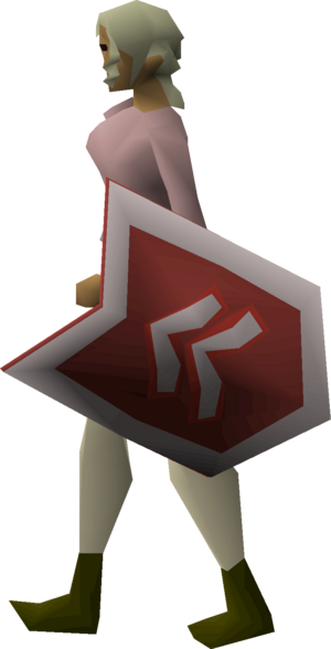 Adamant kiteshield (Kandarin) equipped female.png