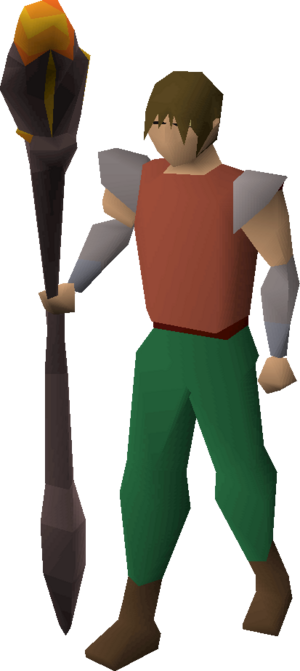 Lava battlestaff (or) equipped.png