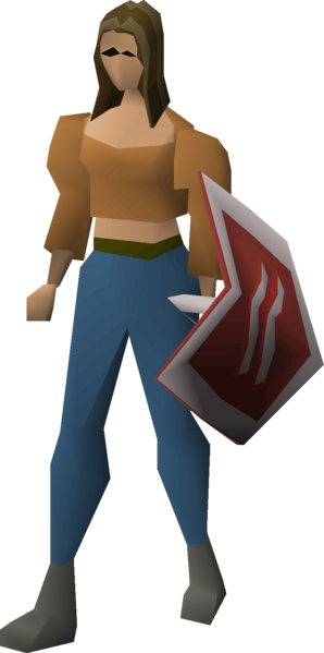 File:Steel kiteshield (Kandarin) equipped female.png