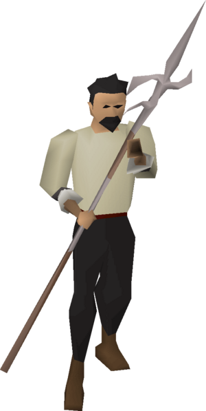 Zamorakian spear equipped.png