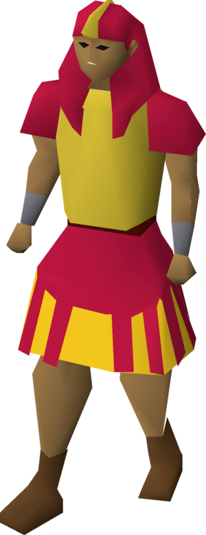 Red menaphite robes with kilt equipped male.png