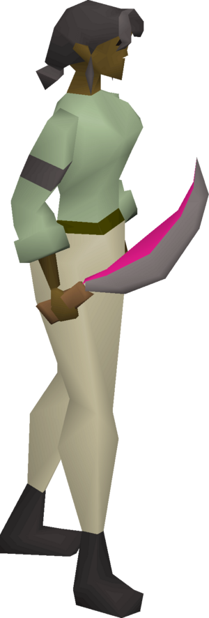 Red topaz machete equipped female.png