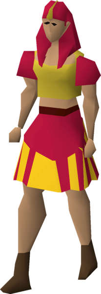File:Red menaphite robes with kilt equipped female.png