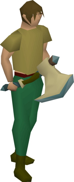Dragon axe (or) (khaki) equipped male.png