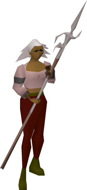 Zamorakian spear equipped female.png