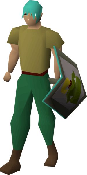 Steel kiteshield (Jogre aqua) equipped male.png