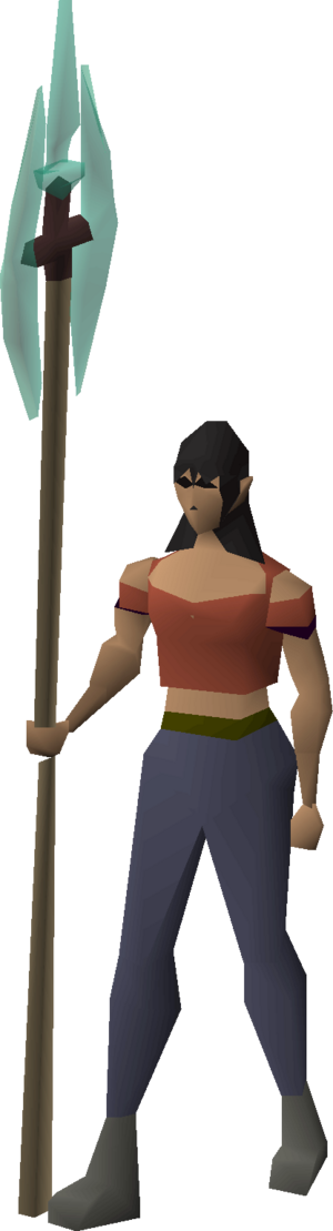 Crystal halberd (attuned) equipped female.png