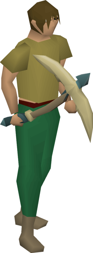 Dragon pickaxe (or) (Trailblazer ashen) equipped male.png