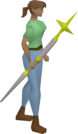 Saradomin staff equipped female.png