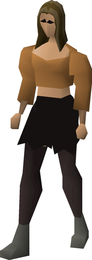 Evil chicken legs equipped female.png