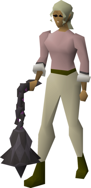 Viggora's chainmace (u) equipped female.png