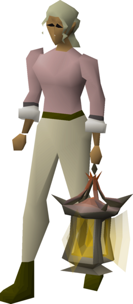 File:Abyssal lantern (oak logs) equipped female.png