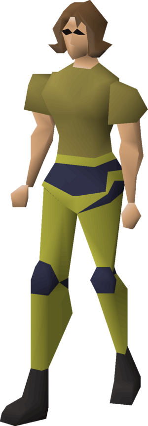 Decorative armour (gold platelegs) equipped female.png