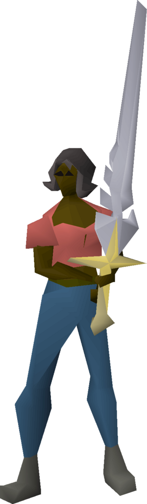 Saradomin sword equipped female.png