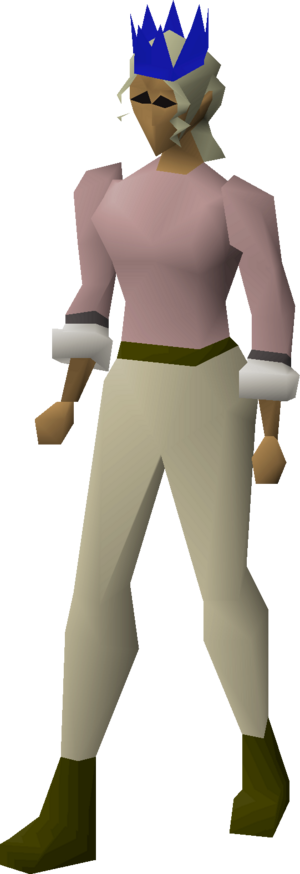 Blue partyhat equipped female.png