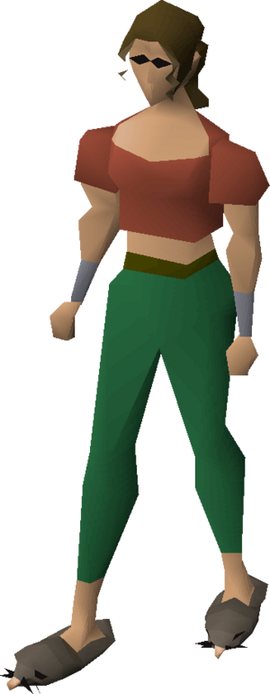 Mole slippers equipped female.png