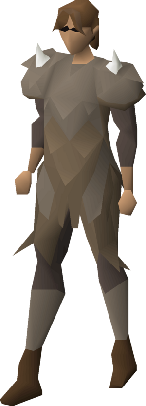 Yak-hide armour equipped female.png