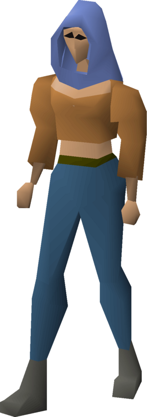 Castlewars hood (Saradomin) equipped female.png