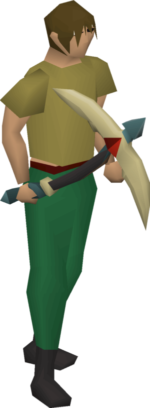 Infernal pickaxe (or) (dark) equipped male.png