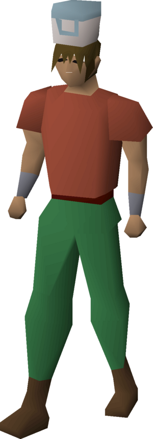 Villager hat (blue) equipped male.png