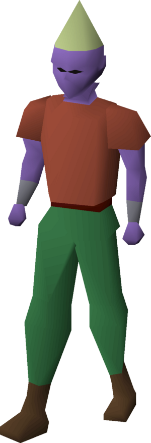 Gnome child mask (skin tone 12 purple) equipped male.png