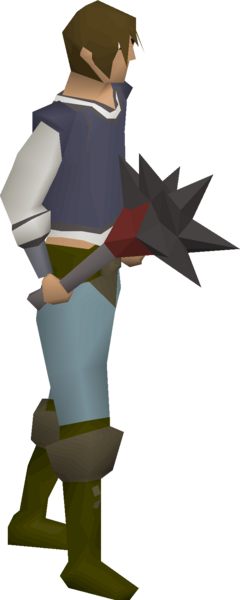 File:Dragon mace (bh) equipped male.png