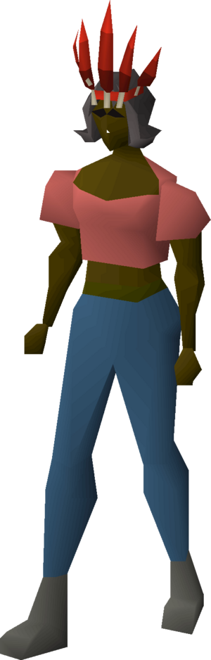Chompy bird hat (ogre dragon archer) equipped female.png