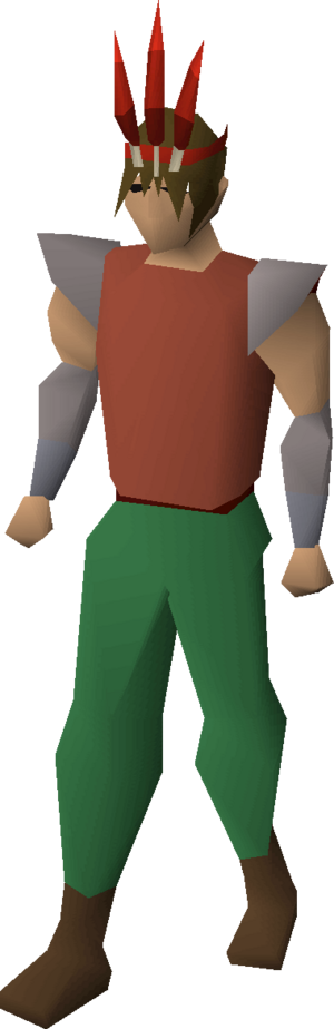 Chompy bird hat (ogre forester) equipped.png