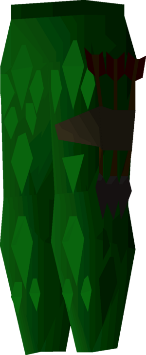 Green d'hide chaps detail.png