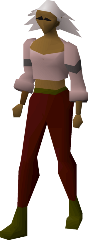 Villager armband (brown) equipped female.png